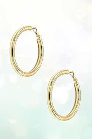 TUBE HOOP EARRING