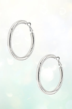TUBE HOOP EARRING