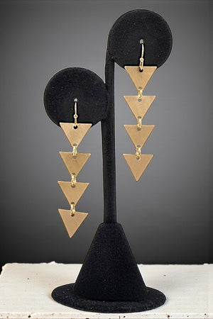 TRIANGLE LINK DANGLE EARRING