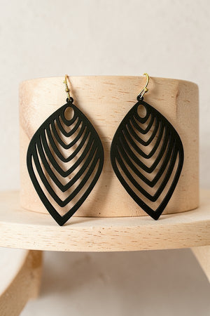 LEAF CUT OUT DROP EARRING