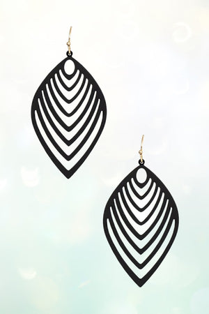 LEAF CUT OUT DROP EARRING