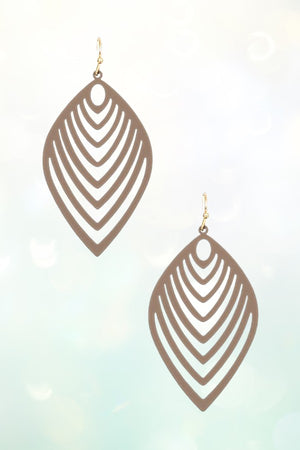 LEAF CUT OUT DROP EARRING