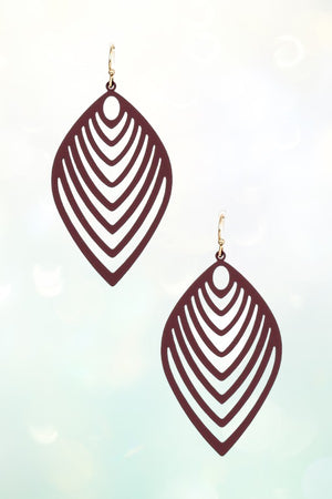 LEAF CUT OUT DROP EARRING