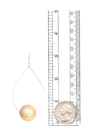 TEXTURED ORB TEARDROP EARRING