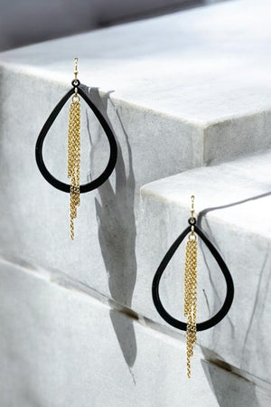 Teardrop Chain Link Dangle Earring