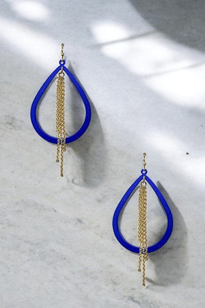 Teardrop Chain Link Dangle Earring