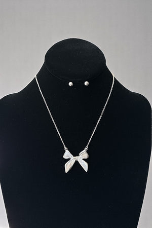 TEXTURED RIBBON PENDANT NECKLACE SET