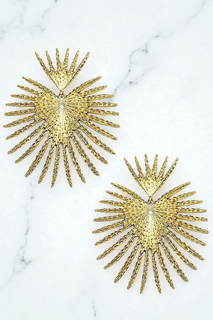 FRINGE METAL ACCENT DROP EARRING