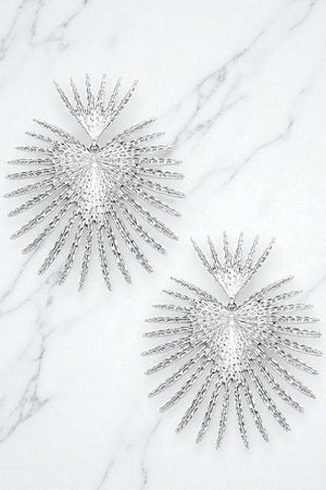 FRINGE METAL ACCENT DROP EARRING