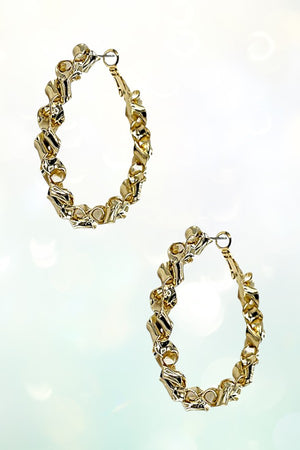INTERTWINED TWIST HOOP EARRING