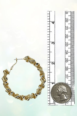 INTERTWINED TWIST HOOP EARRING