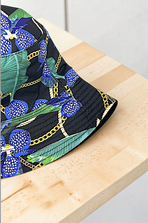 TROPICAL FLORAL MIX PRINT FASHION BUCKET HAT