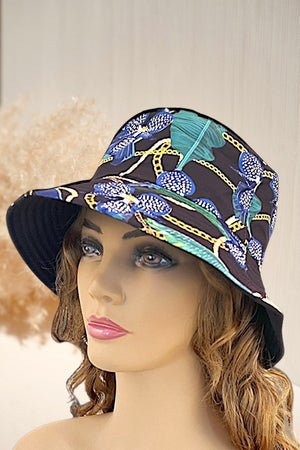 TROPICAL FLORAL MIX PRINT FASHION BUCKET HAT