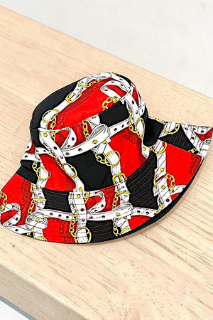 CHAIN BELT PATTERN FASHION BUCKET HAT