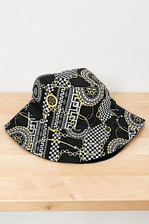 CHECKERED MIX PRINT FASHION BUCKET HAT