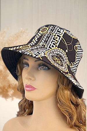 CHECKERED MIX PRINT FASHION BUCKET HAT