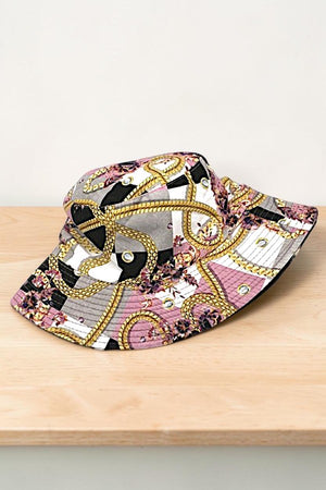 MIX FLORAL CHAIN PRINT FASHION BUCKET HAT
