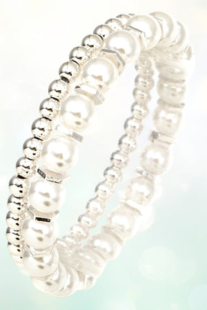 PEARL BEAD ACCENT BRACELET SET