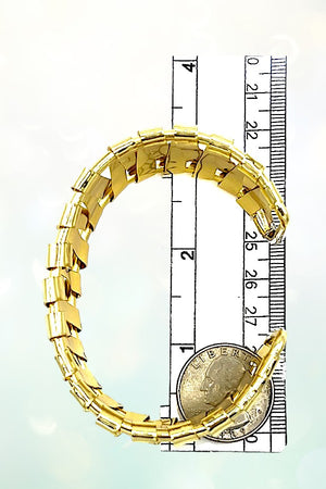 INTERWOVEN METALLIC BAND CUFF BRACELET