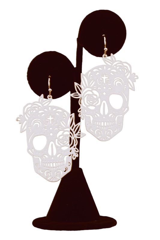 Skull Cut Out Dangle Earring