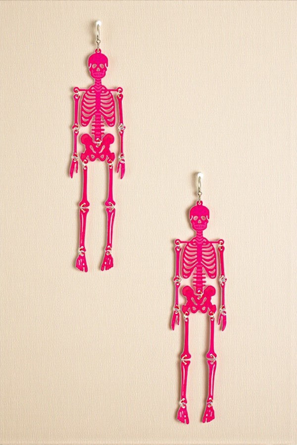 OBLONG SKELETON DANGLE EARRING
