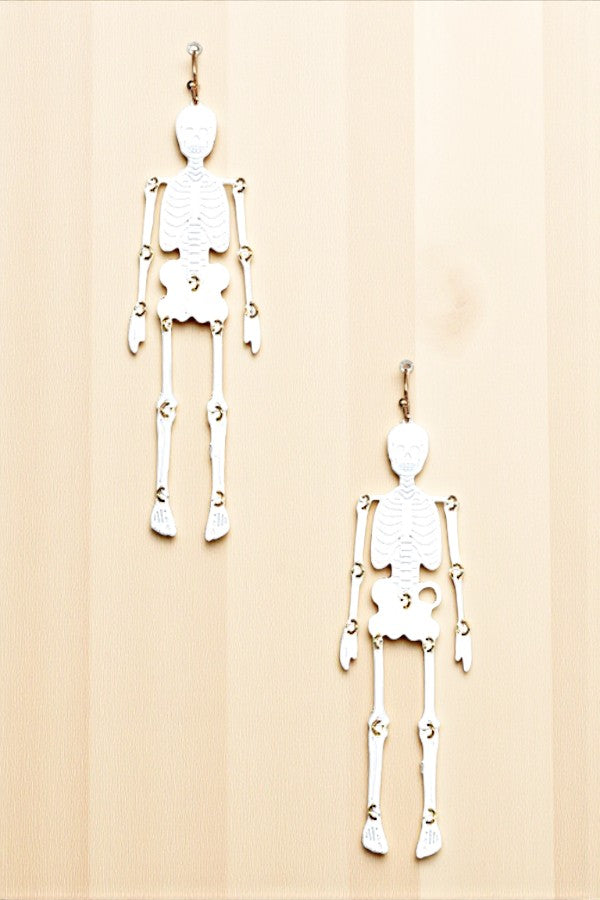 OBLONG SKELETON DANGLE EARRING