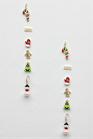MULTI CHRISTMAS THEME POST EARRING SET