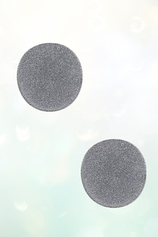 VELVET DENTED DISK POST EARRING