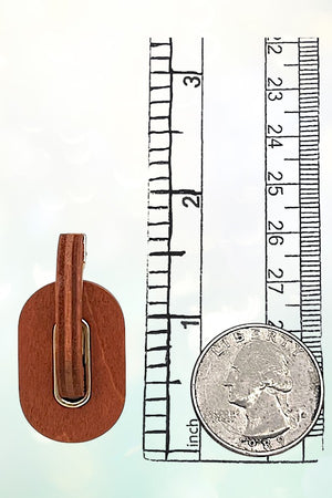DOUBLE WOOD LINK DROP EARRING