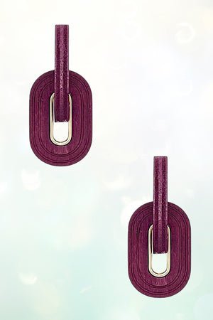 DOUBLE WOOD LINK DROP EARRING