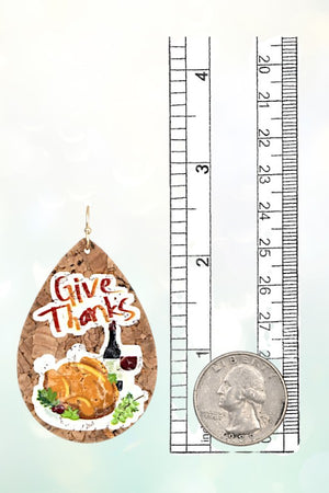 GIVE THANKS TEARDROP EARRING