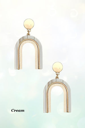 ACETATE ARCH DANGLE EARRING