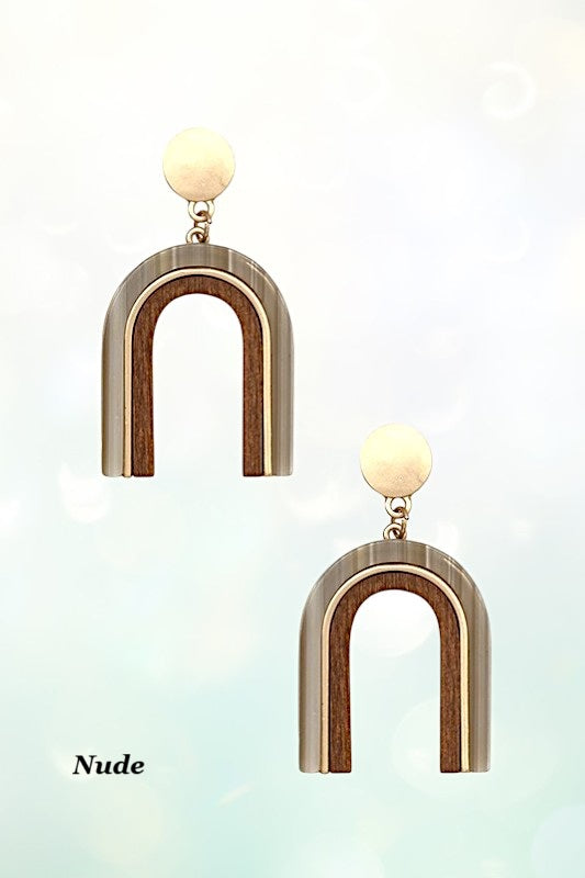 ACETATE ARCH DANGLE EARRING