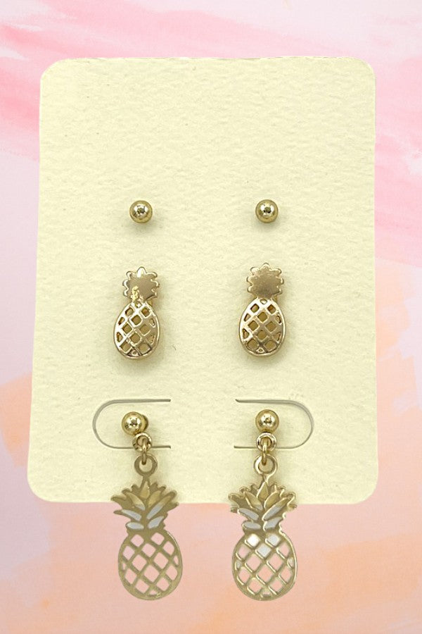 Pineapple Mix Post Earring