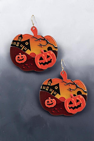 HALLOWEEN PUMPKIN DANGLE EARRING