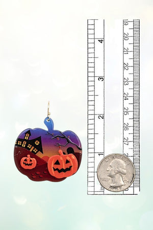 HALLOWEEN PUMPKIN DANGLE EARRING