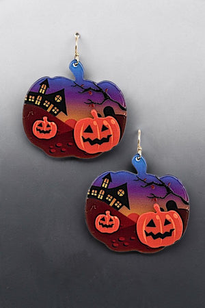 HALLOWEEN PUMPKIN DANGLE EARRING