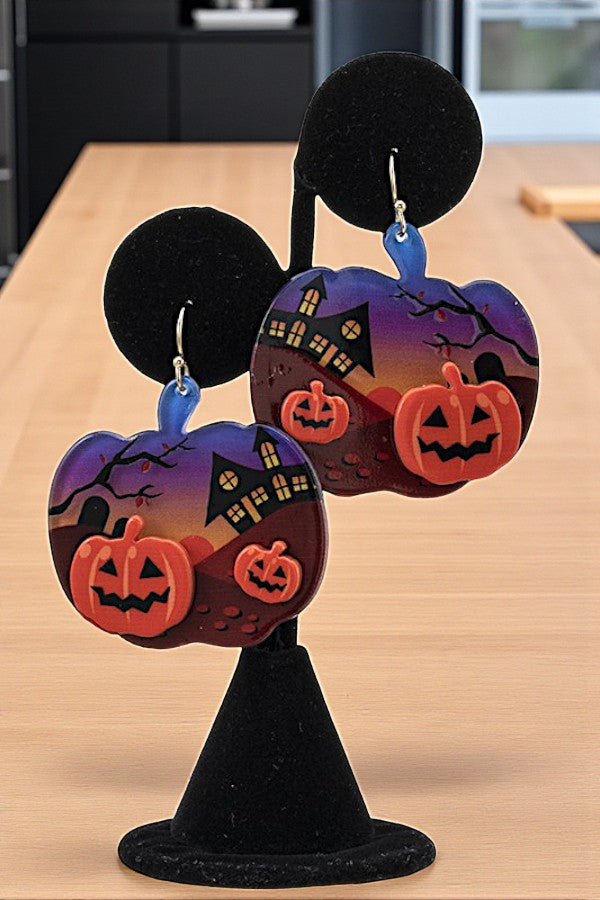 PUMPKIN DROP EARRING