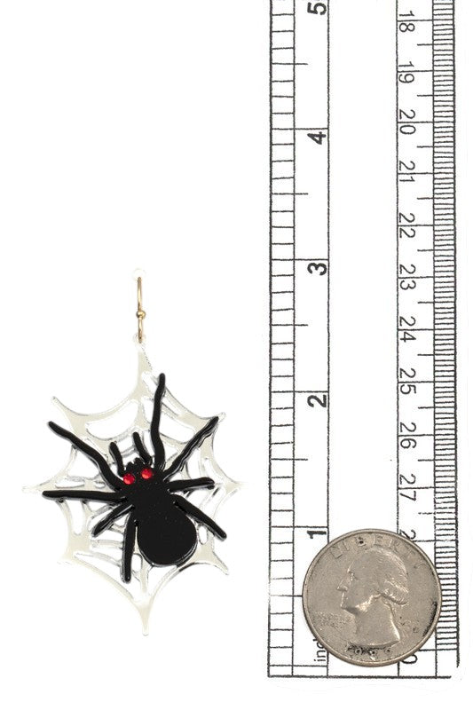 SPIDER WEB DANGLE EARRING