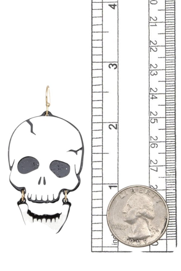 HALLOWEEN SKULL DANGLE EARRING