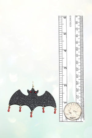 HALLOWEEN BAT DANGLE EARRING