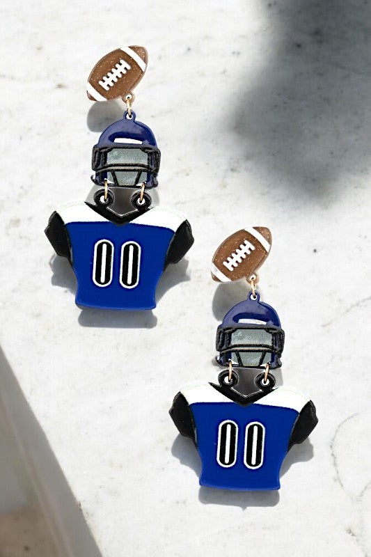 Football Dangle Earring