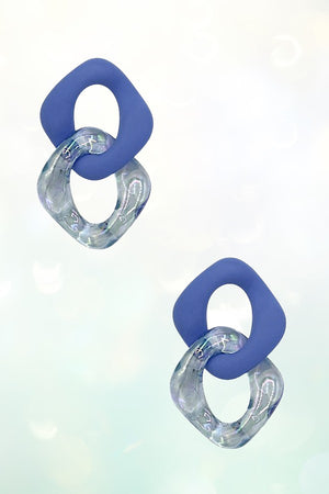 COLOR LINK ACRYLIC DROP POST EARRING