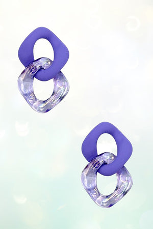 COLOR LINK ACRYLIC DROP POST EARRING