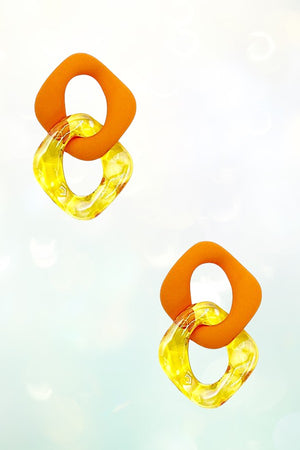 COLOR LINK ACRYLIC DROP POST EARRING