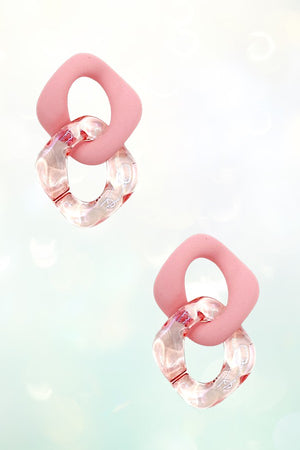 COLOR LINK ACRYLIC DROP POST EARRING