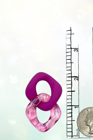 COLOR LINK ACRYLIC DROP POST EARRING