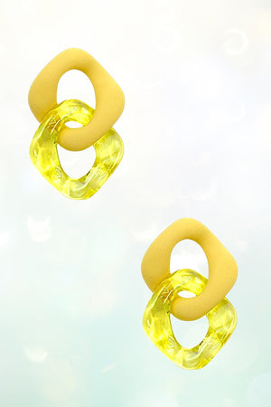 COLOR LINK ACRYLIC DROP POST EARRING