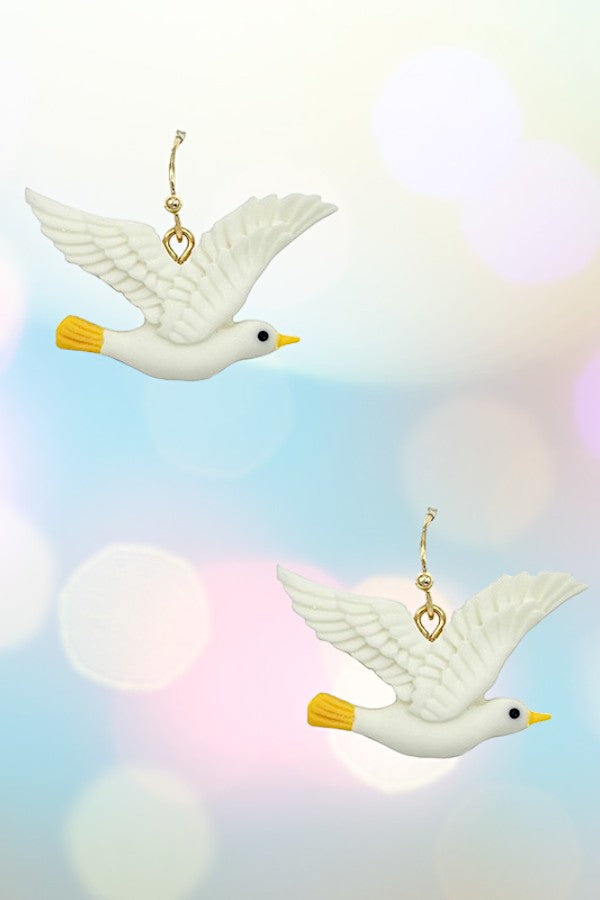 Seagull Clay Dangle Earring