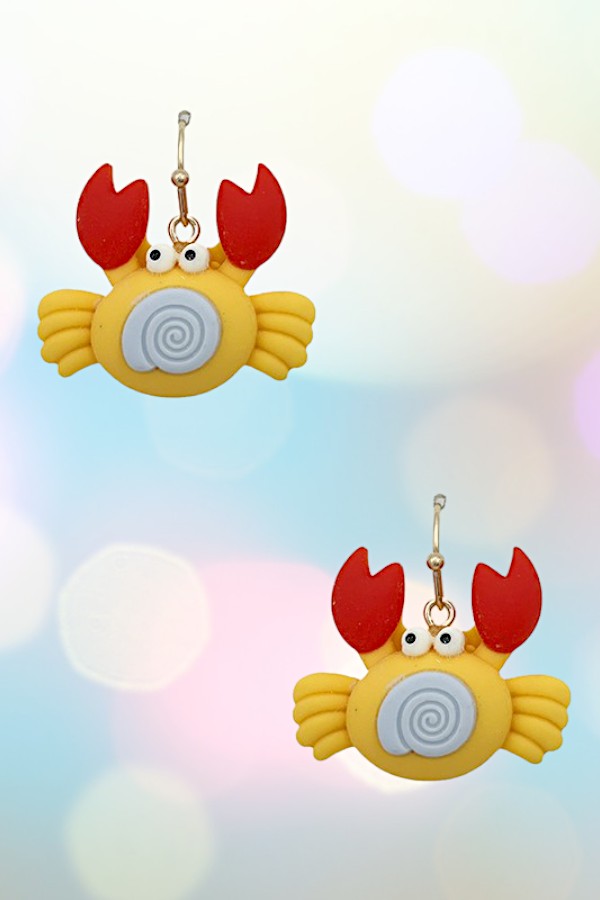 Crab Clay Dangle Earring